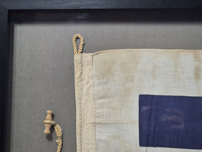 Framed International Code of Signals Sierra (S) Linen Flag
