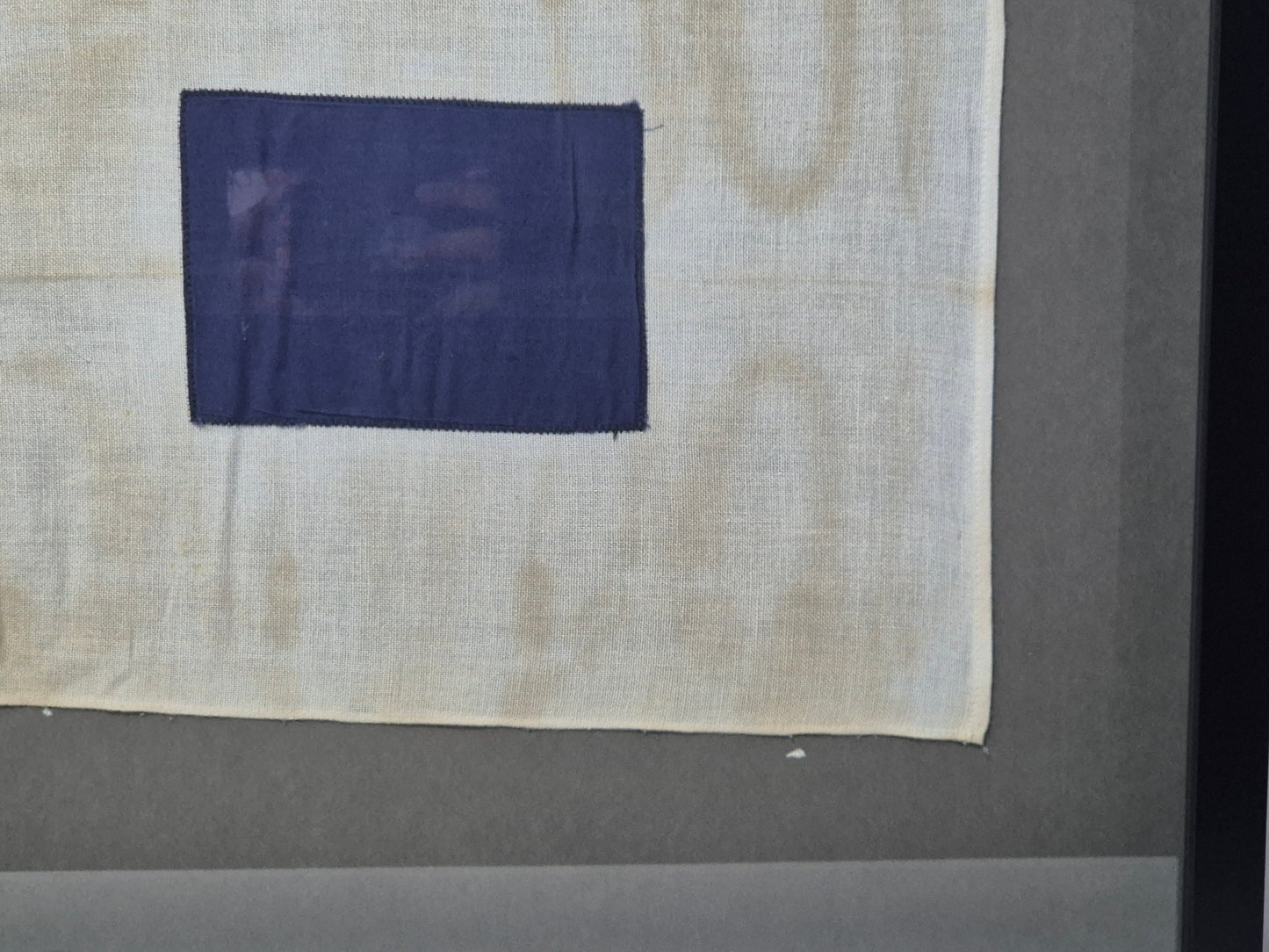 Framed International Code of Signals Sierra (S) Linen Flag