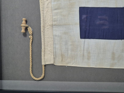 Framed International Code of Signals Sierra (S) Linen Flag
