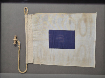 Framed International Code of Signals Sierra (S) Linen Flag