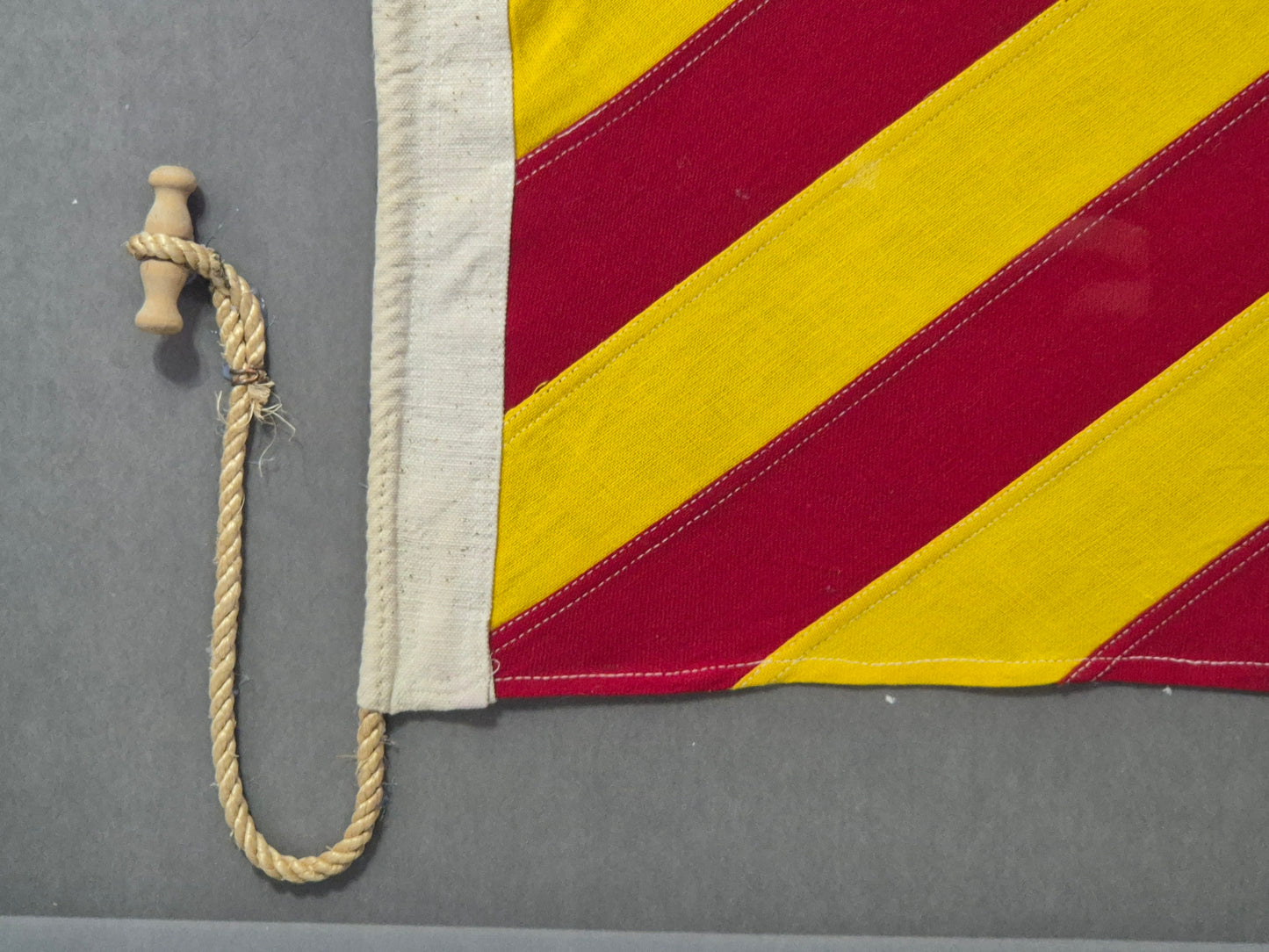 Framed International Code of Signals Victor (V) Linen Flag