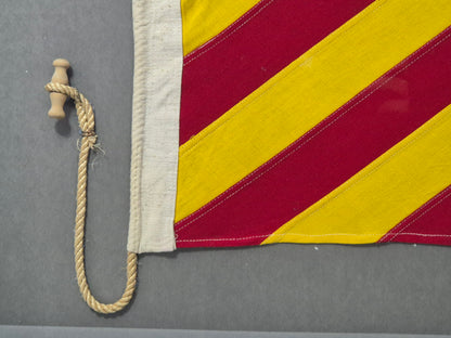 Framed International Code of Signals Victor (V) Linen Flag