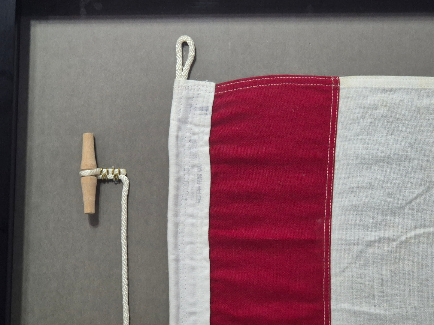 Framed International Code of Signals Tango (T) Linen Flag