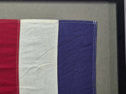 Framed International Code of Signals Tango (T) Linen Flag