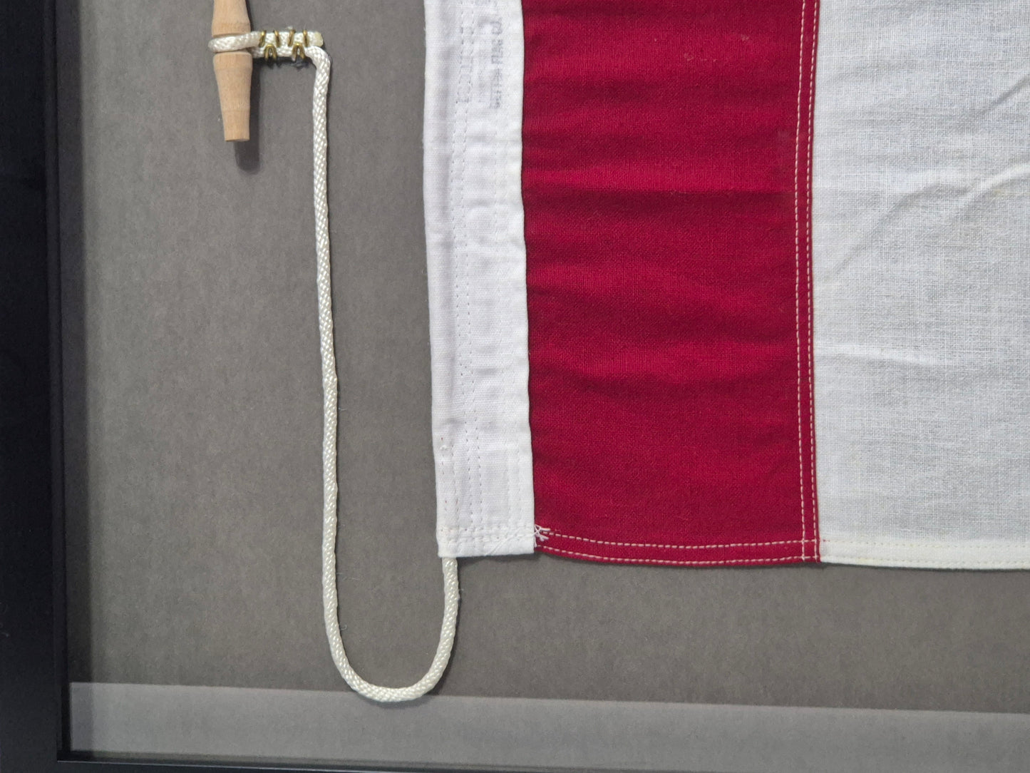 Framed International Code of Signals Tango (T) Linen Flag