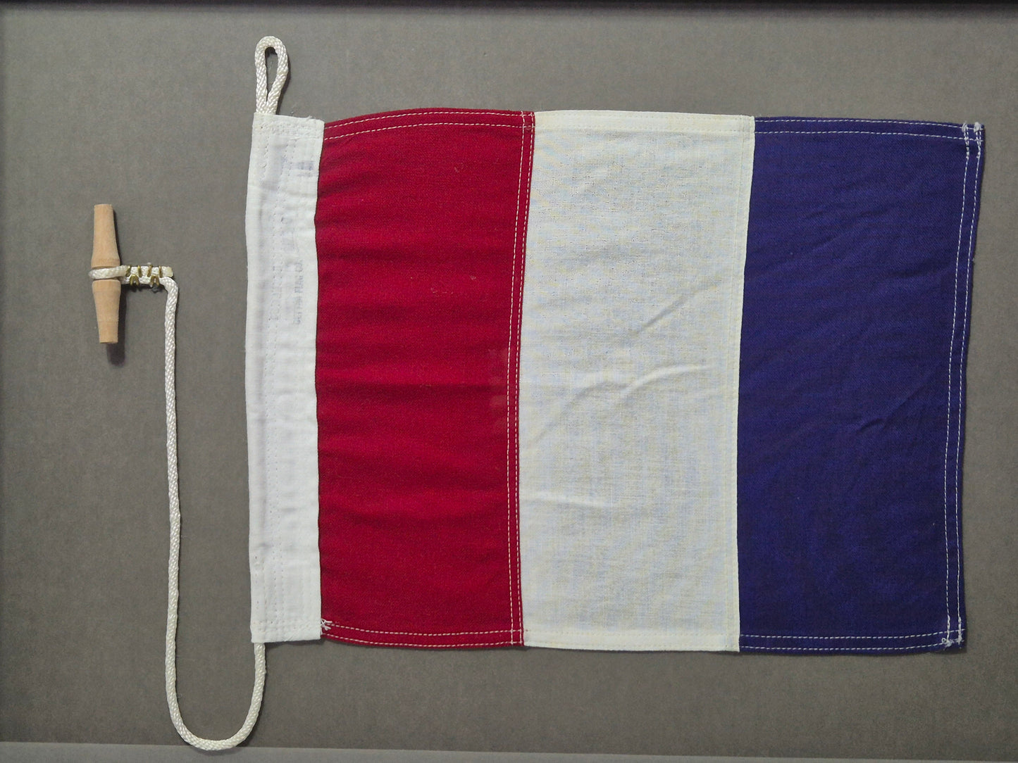 Framed International Code of Signals Tango (T) Linen Flag