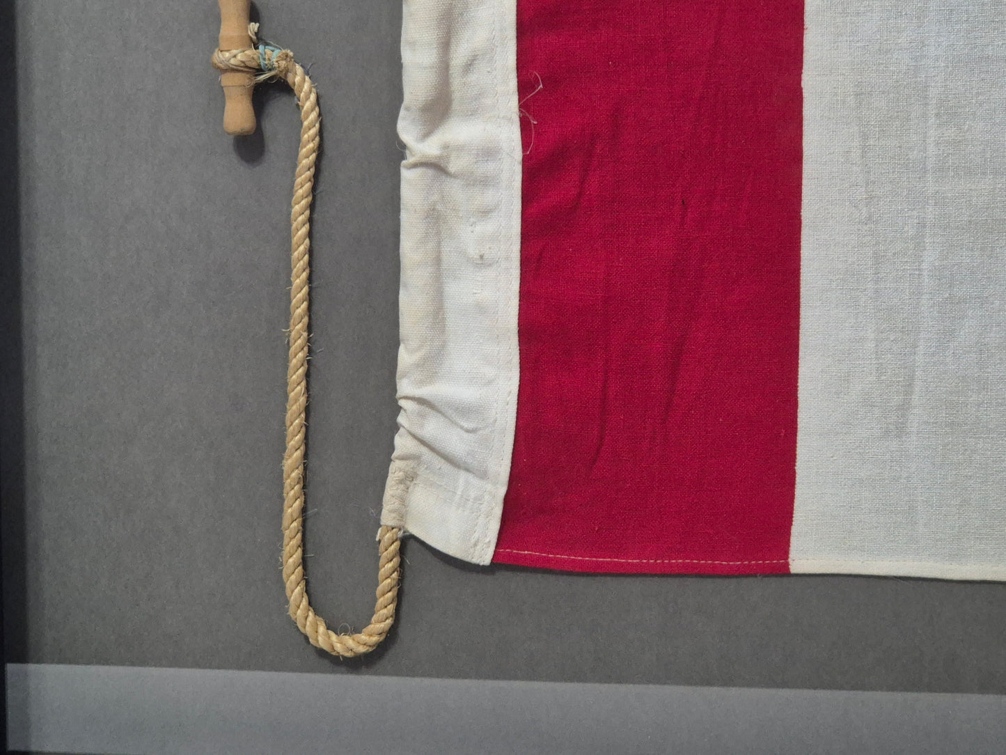Framed International Code of Signals Tango (T) Linen Flag