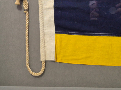 Framed International Code of Signals Delta (D) Linen Flag