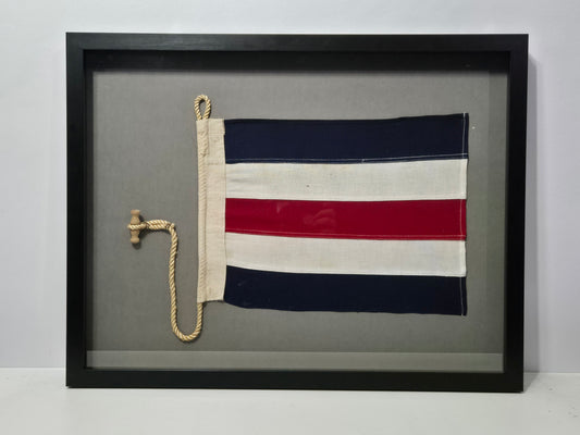 Framed International Code of Signals Charlie (C) Linen Flag