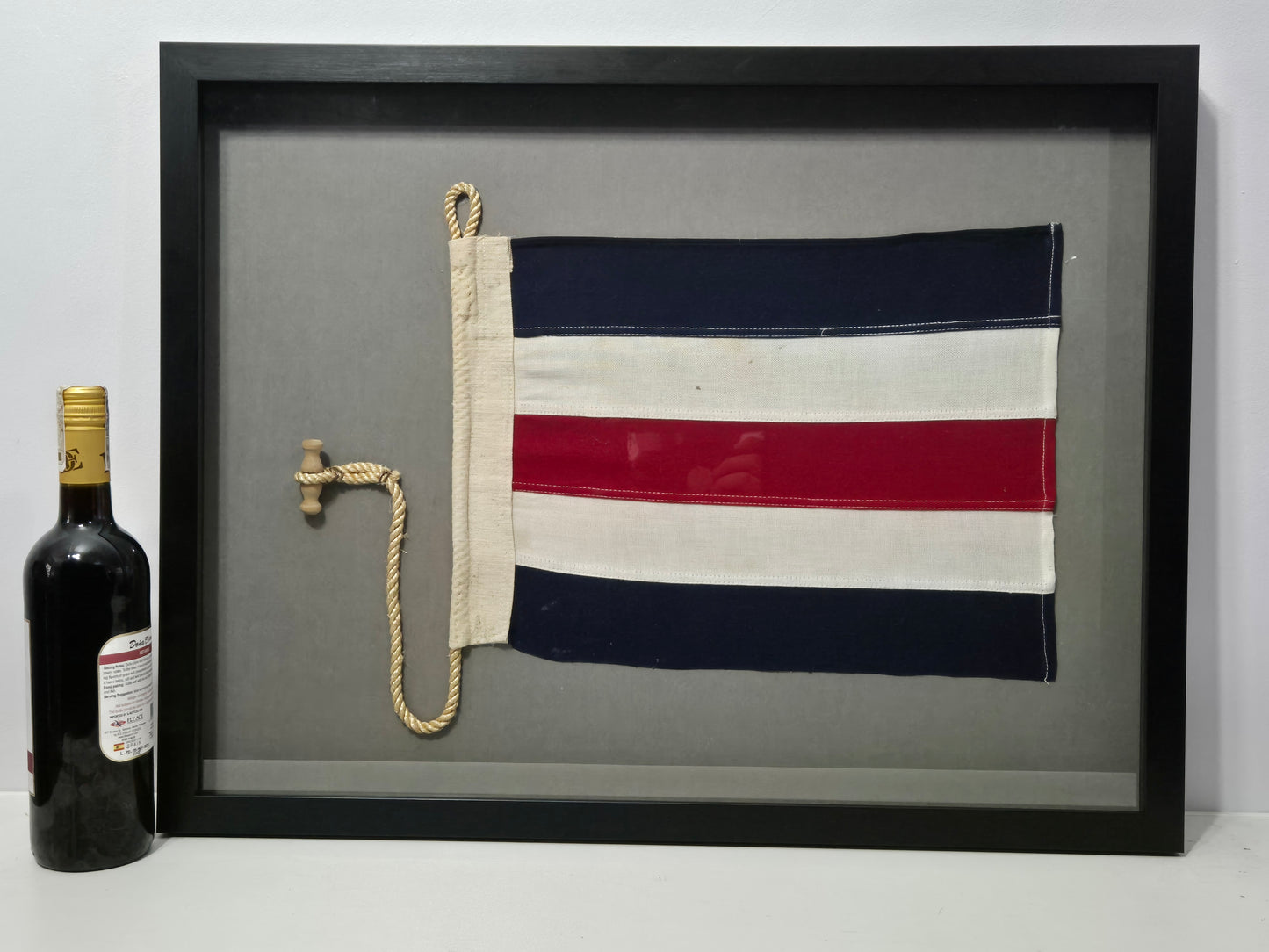 Framed International Code of Signals Charlie (C) Linen Flag