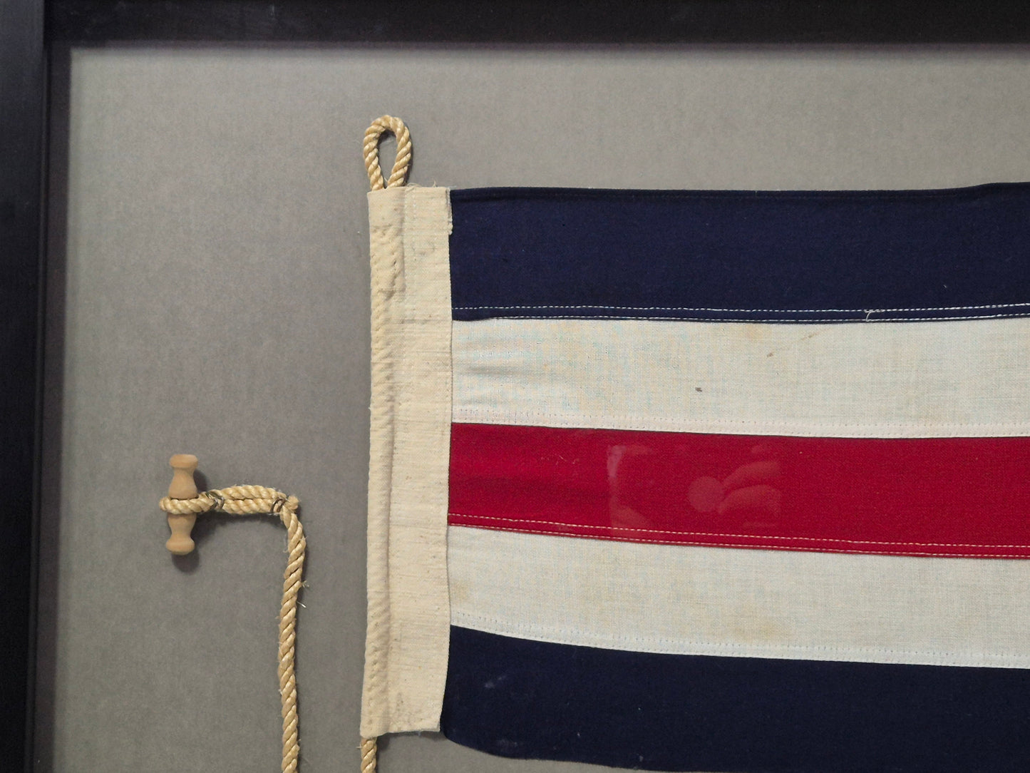 Framed International Code of Signals Charlie (C) Linen Flag