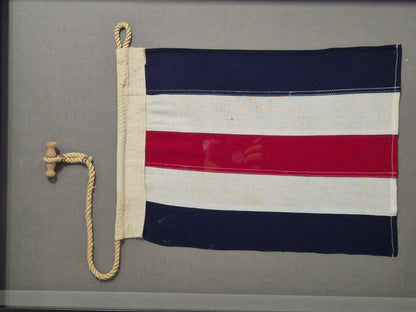 Framed International Code of Signals Charlie (C) Linen Flag