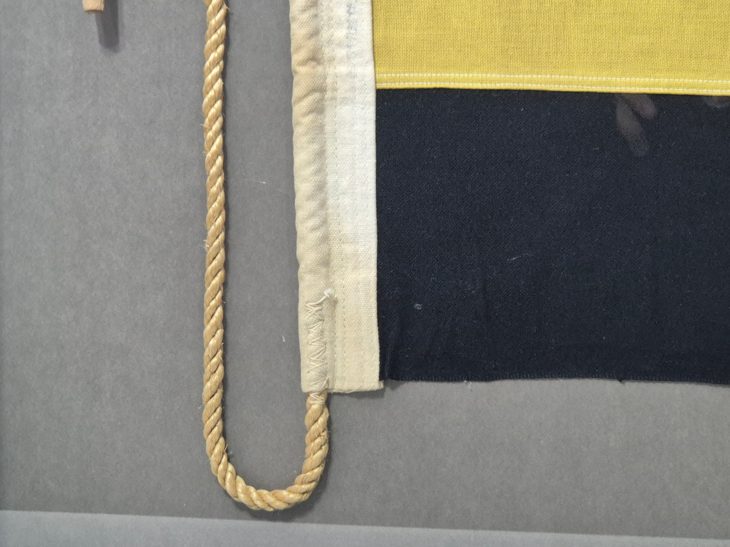 Framed International Code of Signals Lima (L) Linen Flag