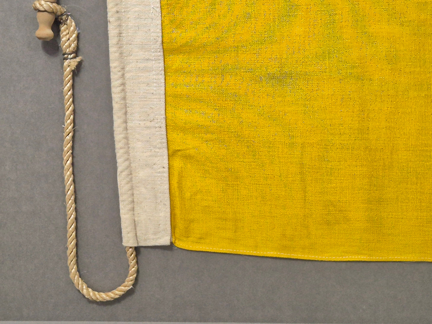 Framed International Code of Signals Quebec (Q) Linen Flag