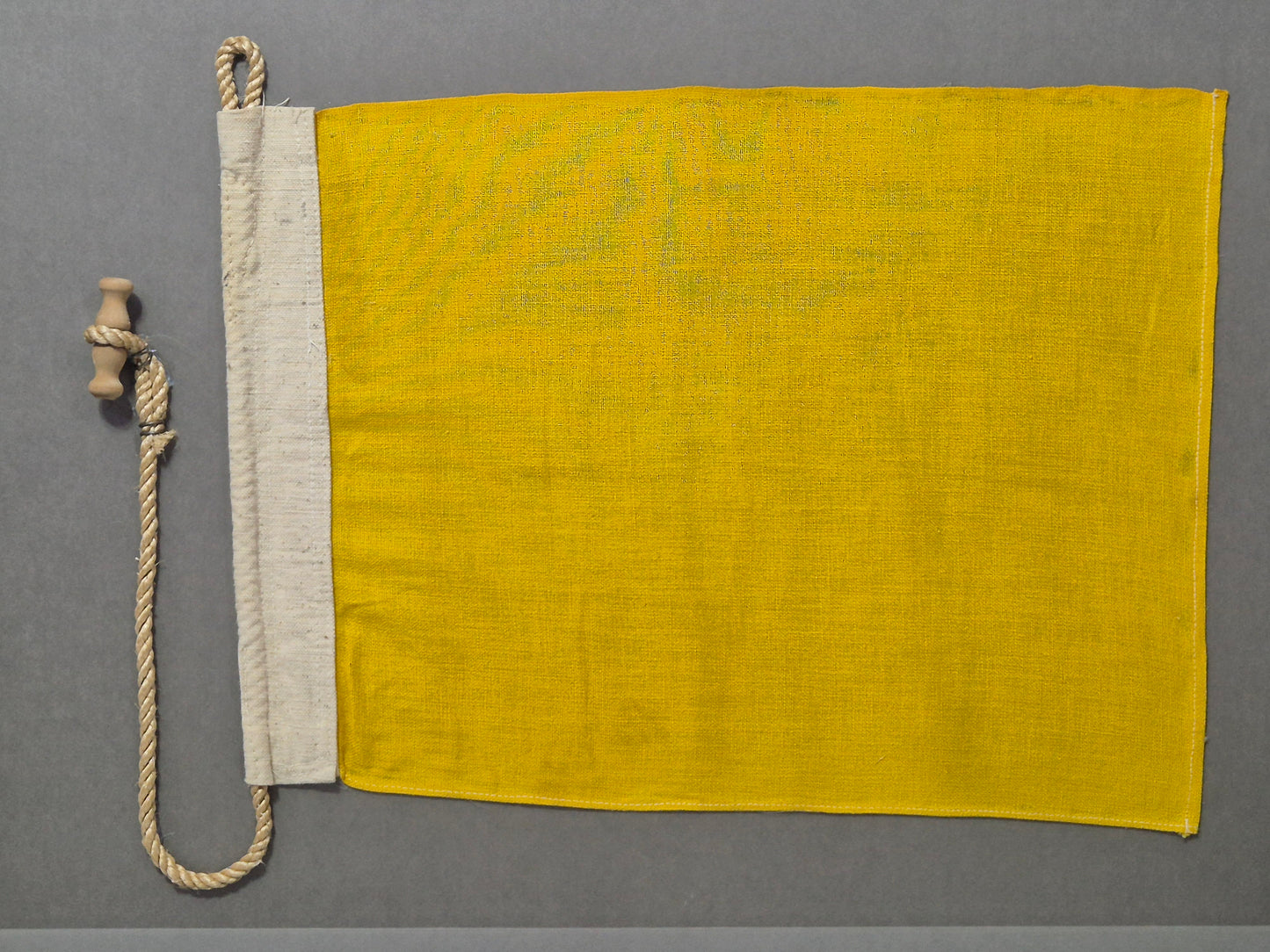 Framed International Code of Signals Quebec (Q) Linen Flag