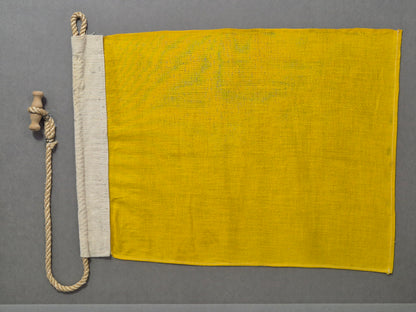 Framed International Code of Signals Quebec (Q) Linen Flag