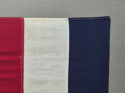 Framed International Code of Signals Tango (T) Linen Flag