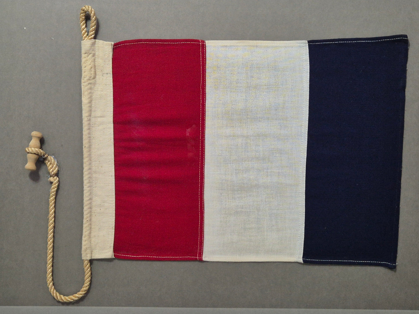 Framed International Code of Signals Tango (T) Linen Flag