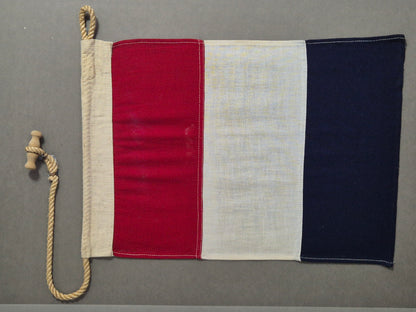 Framed International Code of Signals Tango (T) Linen Flag