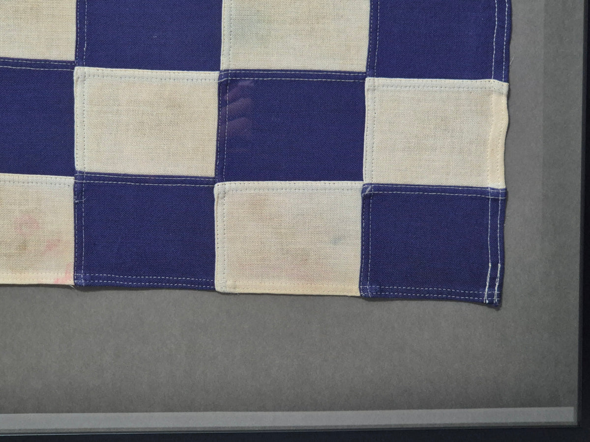 Framed International Code of Signals November (N) Linen Flag