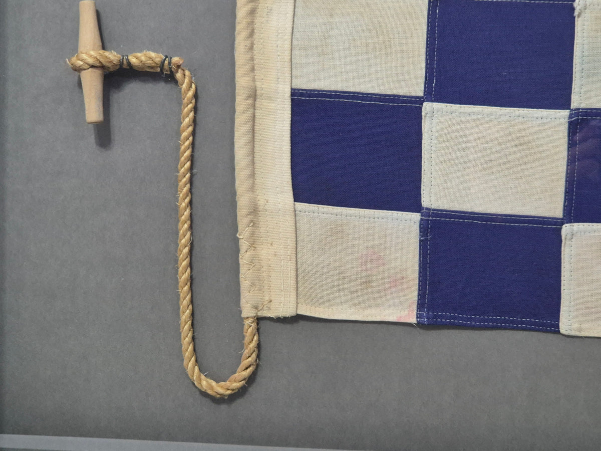 Framed International Code of Signals November (N) Linen Flag