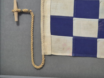 Framed International Code of Signals November (N) Linen Flag
