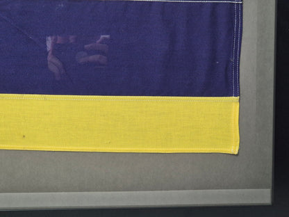 Framed International Code of Signals Delta (D) Linen Flag