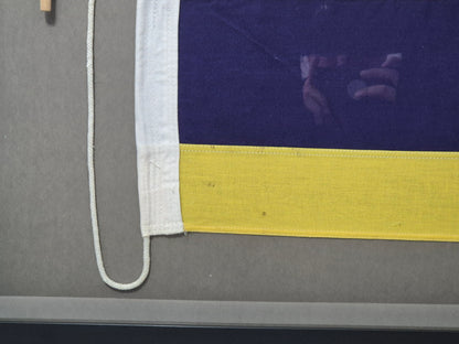 Framed International Code of Signals Delta (D) Linen Flag