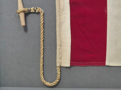 Framed International Code of Signals Tango (T) Linen Flag