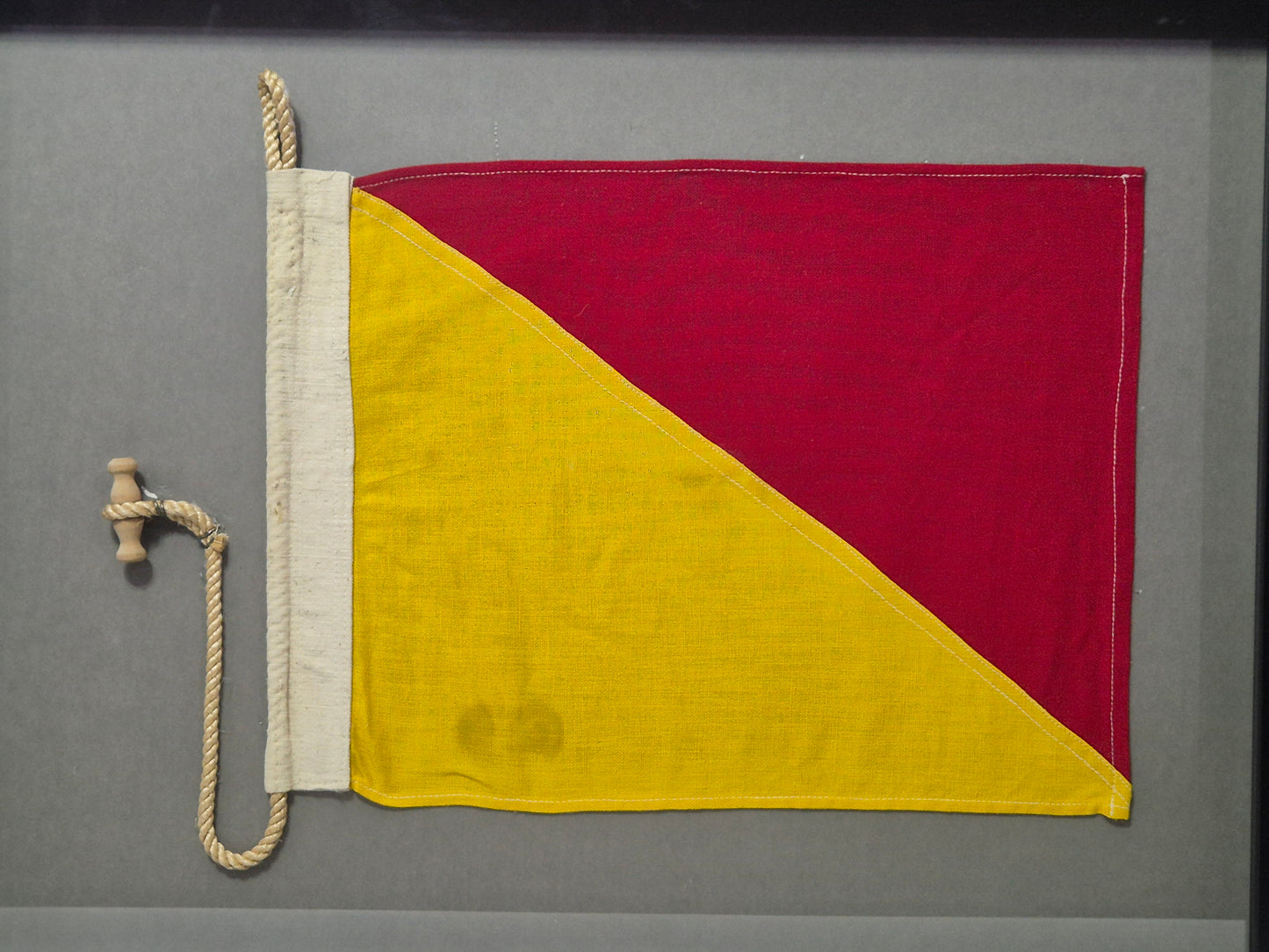 Framed International Code of Signals Oscar (O) Linen Flag