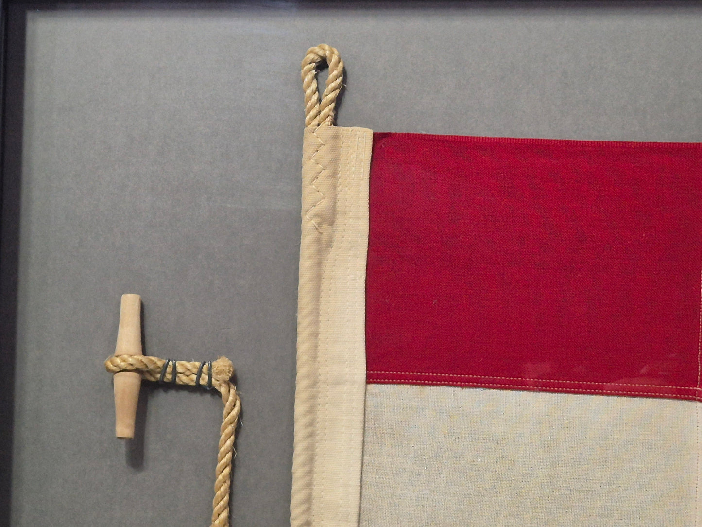 Framed International Code of Signals Uniform (U) Linen Flag