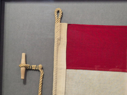 Framed International Code of Signals Uniform (U) Linen Flag