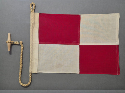 Framed International Code of Signals Uniform (U) Linen Flag