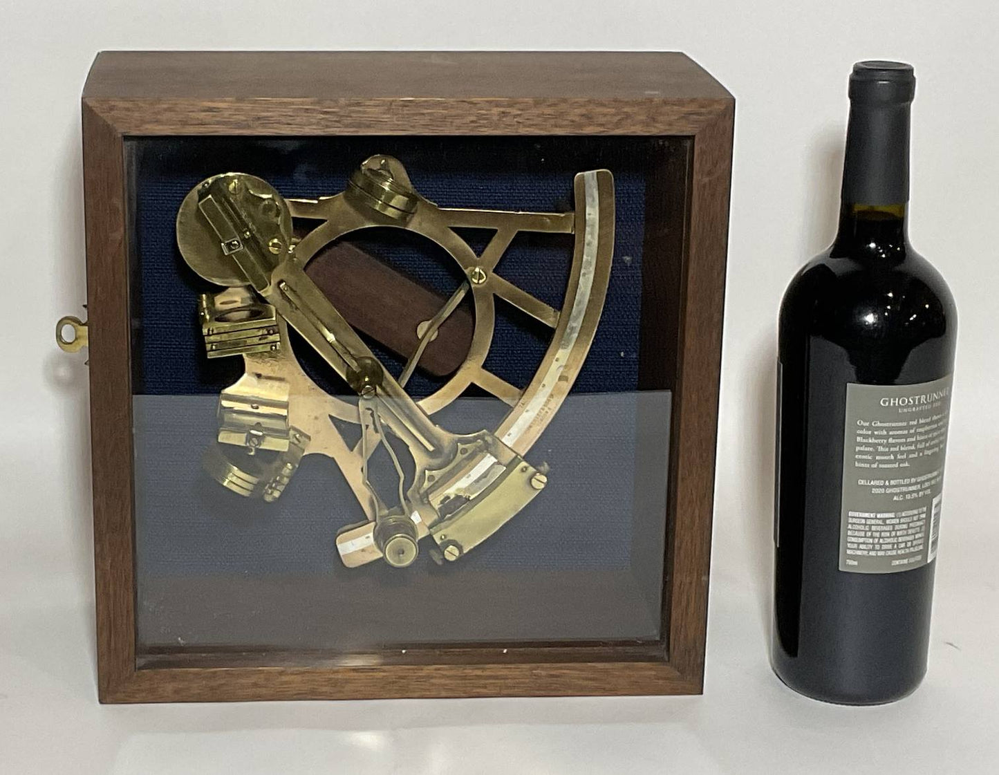 Ships Sextant in a custom Mahogany Wall Box