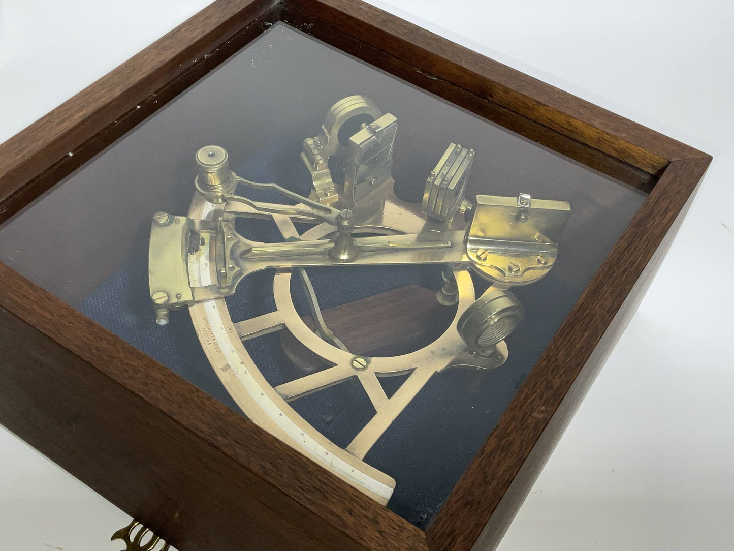 Ships Sextant in a custom Mahogany Wall Box