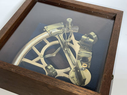 Ships Sextant in a custom Mahogany Wall Box