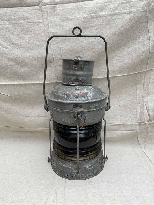 Ships Lantern With Ruby Red Lens