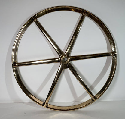 Large Brass Ships Wheel