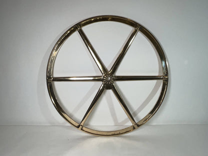 Large Brass Ships Wheel