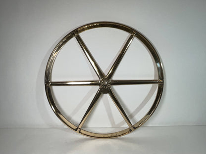 Large Brass Ships Wheel