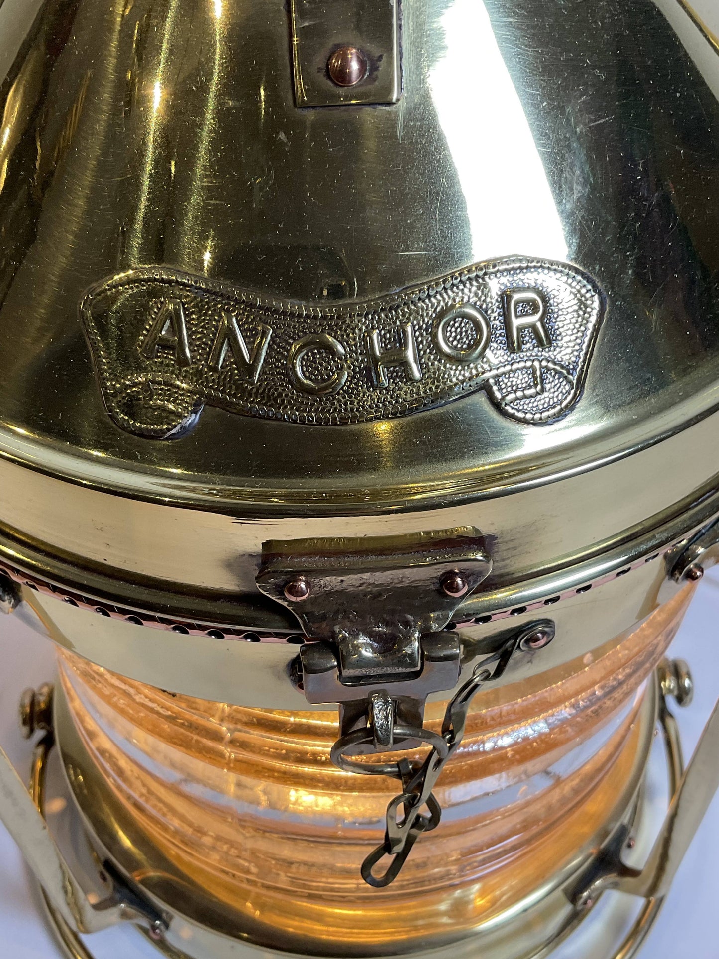 Solid Brass Ships Anchor Lantern