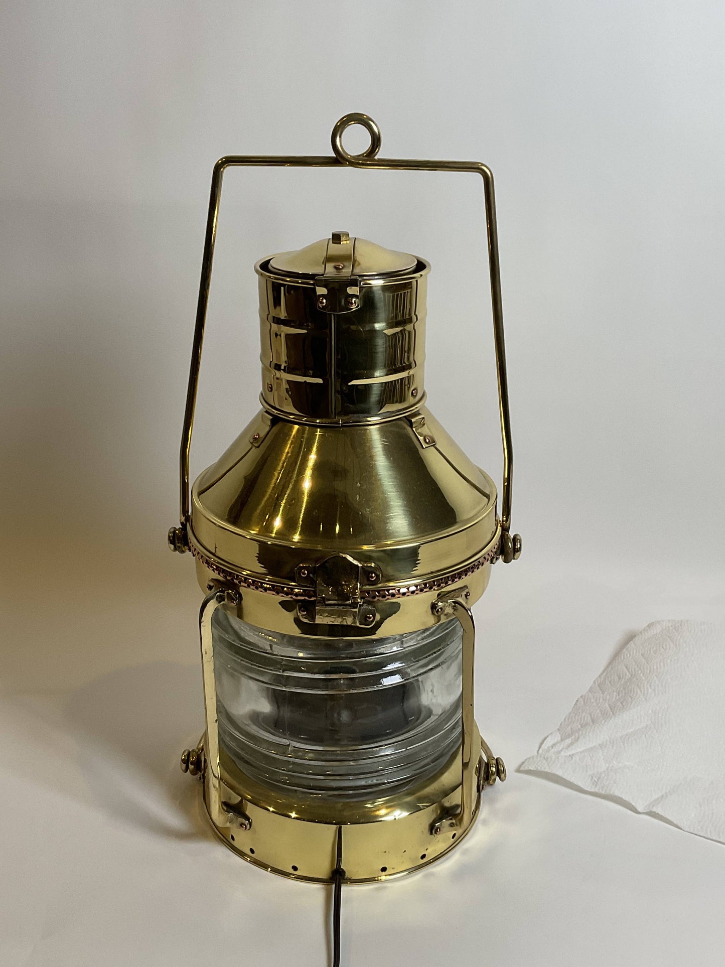 Solid Brass Ships Anchor Lantern