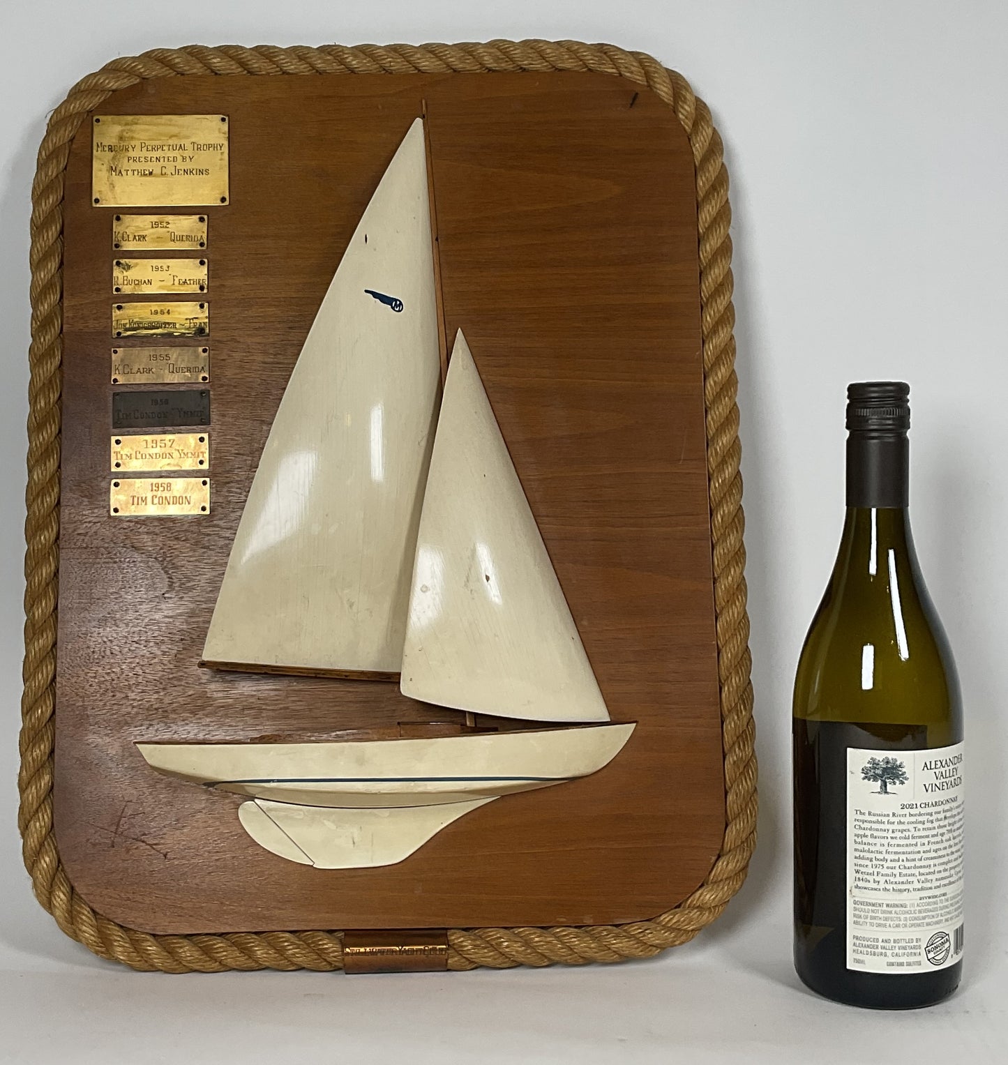 Stillwater Yacht Club Half Model Trophy