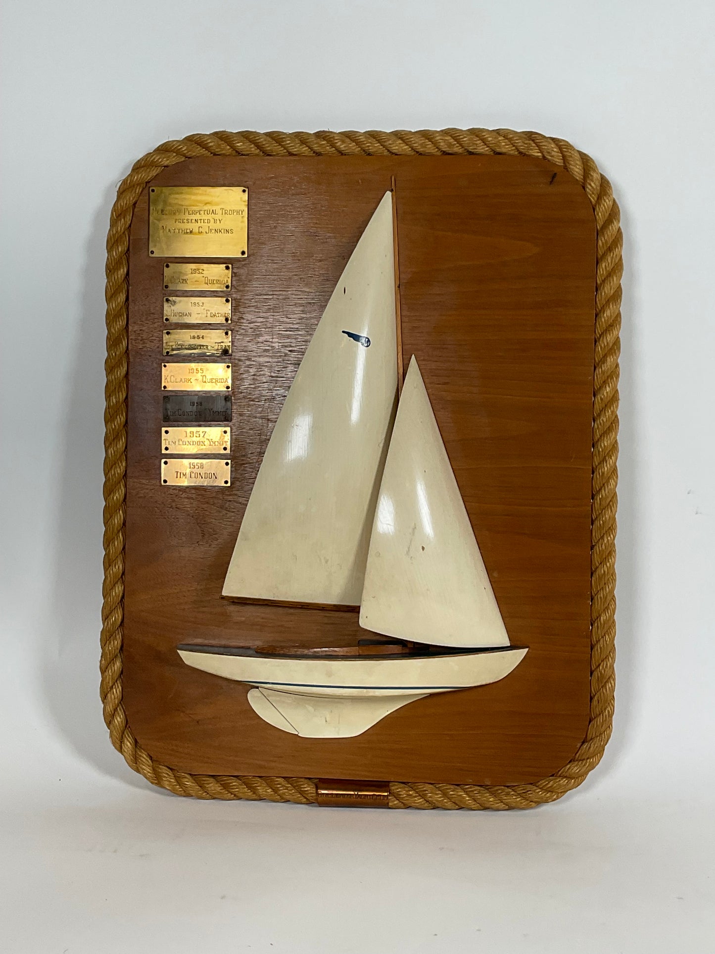 Stillwater Yacht Club Half Model Trophy