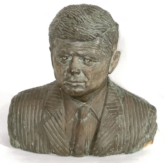 Heavy Plastered Bust of John F. Kennedy