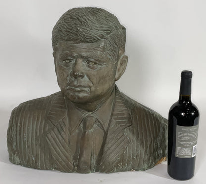 Heavy Plastered Bust of John F. Kennedy