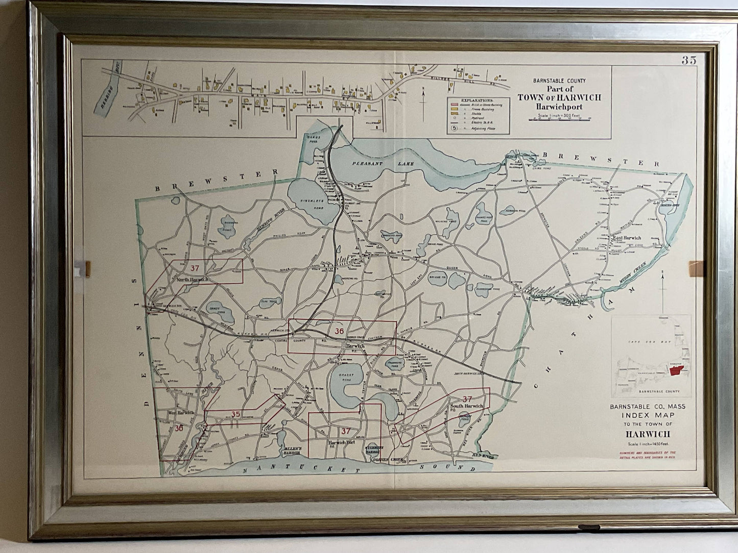 Wychmere Harbor Allens Harbor Map Circa 1890