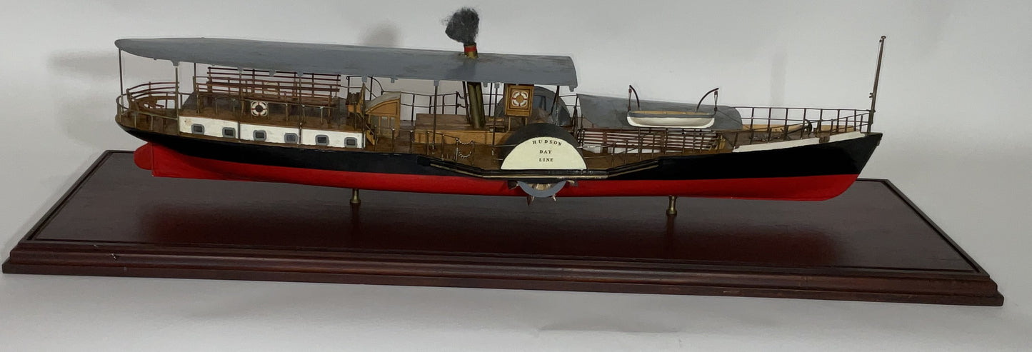 Cased Model of a Hudson Day Line Steamship