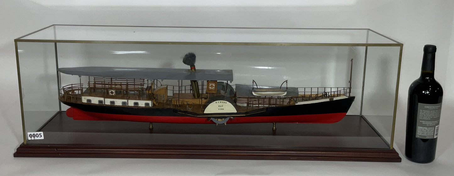 Cased Model of a Hudson Day Line Steamship