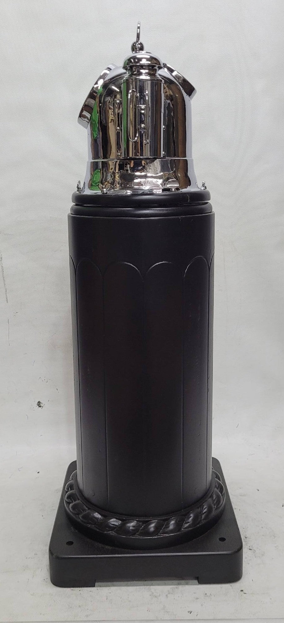 Chrome Plated Boat Compass Binnacle on Wood Pedestal